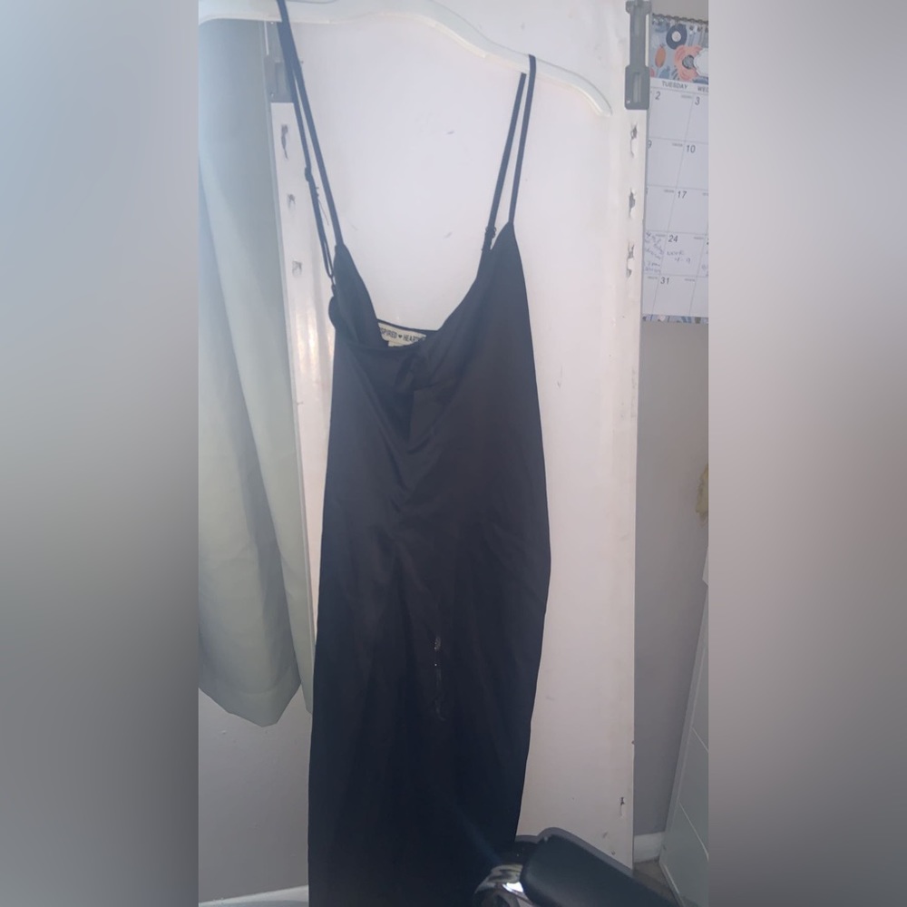 Black silk dress